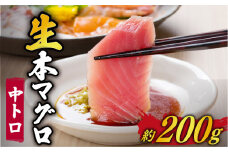 【ながさき水産業大賞受賞の新鮮なマグロを冷蔵でお届け！！】 五島列島産 養殖 生本かみマグロ 中トロ 200g マグロ まぐろ 鮪 刺身 ブロック 【カミティバリュー】 [RBP002]