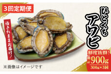 【全3回定期便】【活きたままお届け！】 上五島産 養殖 ひとくち アワビ 活 厳選 300g 刺身 ステーキ 生 【豊建設株式会社】 [RAE015]
