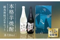 【全12回定期便】【上五島産の芋で作る本格芋焼酎】 越鳥南枝 2本セット 各720ml×1本【五島灘酒造】 [RAW029]