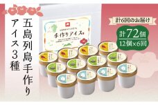 【全6回定期便】【一年中美味しい！こだわりがつまった島のアイス！】手づくり アイス 3種 セット 計12個【マルマス】 [RAX018]