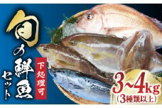【下処理可】 五島列島産 旬の鮮魚 セット 3種類以上（3～4kg）【有川町漁業協同組合】 [RBH002]