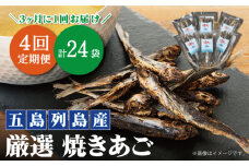 【年4回定期便】3ヶ月に1回お届け！ 厳選 焼きあご 100g×6袋【新魚目町漁業協同組合】 [RBC006]