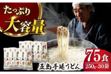 【人気商品の大容量◎】 五島手延うどん 250g×30袋 大容量 業務用 常備用 五島うどん 麺【ますだ製麺】 [RAM028]