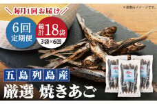 【全6回定期便】【上五島の伝統的な味をご家庭で】 厳選 無添加 焼きあご 100g×3袋【新魚目町漁業協同組合】 [RBC011]