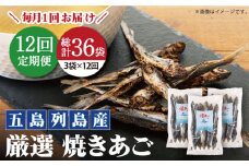 【全12回定期便】【上五島の伝統的な味をご家庭で】 厳選 無添加 焼きあご 100g×3袋【新魚目町漁業協同組合】 [RBC012]