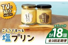 【全3回定期便】【ヒルナンデスで紹介されました！】ごとうで食べる 塩プリン 6個 椿スプーン付き【虎屋】 [RBA048]