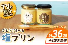 【全6回定期便】【ヒルナンデスで紹介されました！】ごとうで食べる 塩プリン 6個 椿スプーン付き【虎屋】 [RBA049]