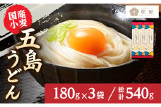 【最速発送】【国産小麦】 五島の自然塩で作った 五島うどん （180g×3袋） うどん 麺 麺類 めん 塩 椿油 椿 国産 小麦 【虎屋】 [RBA057] スピード発送 最短発送