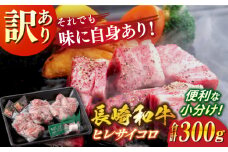 【訳あり】 長崎和牛 ヒレ サイコロステーキ 計300g 【合同会社　肉のマルシン】 [RCI052]
