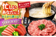 【あとから選べる】新上五島町ふるさとギフト 40万円分 和牛 五島うどん 鮮魚 海産物 年内発送 年内配送 あとから寄附 あとからギフト あとからセレクト 選べる寄付 選べるギフト あとから選べる 40万円 400000円 [RZZ020]