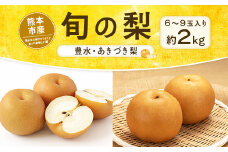 旬の梨 （豊水、あきづき梨） 約2kg 6玉～9玉入り 梨 ナシ 果物 くだもの フルーツ 【2025年9月上旬～10月上旬迄発送予定】
