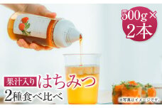 熊本 杉養蜂園 【ゆず蜜×ブルーベリー】果汁入り はちみつ 500g 2種 計1kg 食べ比べ 蜂蜜
