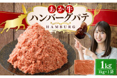 あか牛ハンバーグ パテ 1kg ハンバーグ 牛肉 肉 あか牛 国産牛 丸めるだけ 簡単調理 冷凍