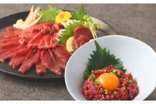 赤身馬刺し・馬さくらユッケセット 200g＋150g 計350g 馬刺し 馬刺 ユッケ 馬肉 馬 お肉 肉 冷凍