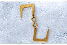 MUGEN HOOK BRASS 1個 フック ギア吊り下げ用 アルミ製 真鍮 シンプル 上質 耐荷重600g程度