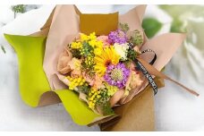 【イエロー系】 生花アレンジ Sサイズ 生花 生け花 花 フラワー アレンジ 日用品 雑貨 九州 熊本県 熊本市 常温 冷蔵