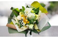 【ホワイトグリーン系】 生花アレンジ Sサイズ 生花 生け花 花 フラワー アレンジ 日用品 雑貨 九州 熊本県 熊本市 常温 冷蔵