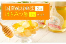 国産 純粋 蜂蜜 50g×2本（れんげ 晩白柚） 蜂蜜あめ×1袋 蜂蜜 れんげ 晩白柚 はちみつ ハチミツ ハニー 国産 50g × 2本 あめ 飴 アメ 瓶