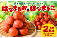 【先行予約】 熊本県産トマト 1kg ＆ ミニトマト 1kg 合計2kg はなまるお ＆ はなまるこ トマト とまと 新鮮 サラダ 野菜 やさい 八代市産 九州 【2025年11月上旬より順次発送】