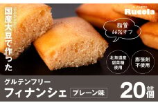 グルテンフリー国産大豆フィナンシェプレーン20個セット