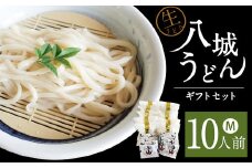 【思いやり型返礼品】八城うどん ギフトセットM 生うどん スープ付 10袋
