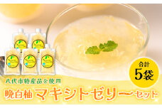 熊本県 八代市産 晩白柚 ゼリー「マキシト ゼリー」セット（5袋入り） ばんぺいゆ 柑橘 手作り