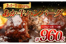 熊本県産 あか牛ハンバーグ 960g (120g×8個)