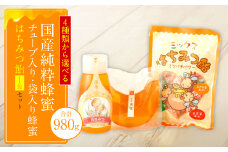 【選べる蜂蜜】りんご蜂蜜 チューブ入り蜂蜜1本 袋入り蜂蜜1袋 蜂蜜あめ1袋