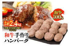 九州産 和牛手作りハンバーグ 合計16個 (約150g×2個入り)×8パック
