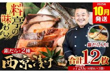 【訳あり】 厳選 鮮魚 西京漬け 720g 銀だら入り 食べ比べ 12枚 西京焼き 4切れ×3袋 魚 さかな  【2025年10月発送】