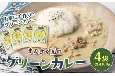 八代市 まんさく園のグリーンカレー 4パック 180g×4 カレー 美味しい 簡単 レトルト
