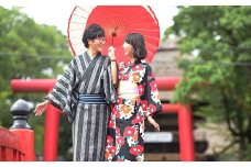 浴衣で人吉街歩き(男性・女性)