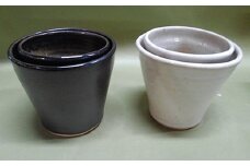 【黒】入れ子 焼酎盃 大小 2個セット