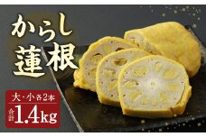 熊本県人吉市産 からし蓮根  大・小 2本 セット