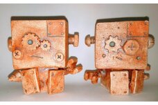 ロボット型 ミニ鉢 高さ10cm 幅10cm 奥行8cm 重量300～400g