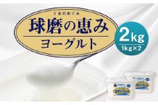 球磨の恵みヨーグルト 加糖 1kg×2パック  合計2kg 