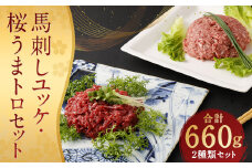 馬刺しユッケ・桜うまトロ 12食 セット 合計約660g