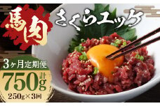 【 3ヶ月 定期便 】 馬肉 さくらユッケ250g （ 50g × 5パック） 合計 750g 肉 お肉 馬 桜 桜ユッケ さくら ユッケ 生 生ユッケ 冷凍
