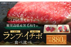 くまもと黒毛和牛 鹿児島産黒毛和牛 ランプ イチボ 食べ比べ 880g お肉 肉 牛肉 和牛 黒毛和牛 お取り寄せ