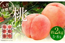桃 約2kg 5～8玉 人吉球磨産 【2025年6月下旬～8月上旬発送予定】もも モモ フルーツ 果物 お取り寄せ 旬