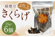 新発売！人吉球磨産の『ぷりっと球磨川きくらげ』25g×6ヶセット きくらげ キクラゲ 木耳 乾燥きくらげ 国産
