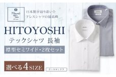 HITOYOSHI テックシャツ 長袖 セミワイド 2枚セット LL （43-86）