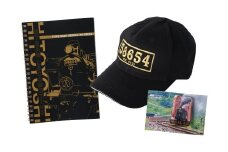SL人吉 子供用 キャップ＋ノート、缶バッジ セット 計3点 SL 蒸気機関車 機関車 記念グッズ 記念 グッズ