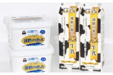 球磨の恵み 「A2牛乳とヨーグルト（加糖）」のセット 牛乳1000ml×2パック ヨーグルト1kg×2パック ／ 生乳 牛乳 ミルク ヨーグルト 乳製品 飲料 飲み物 飲みもの のみもの ドリンク おやつ デザート 国産