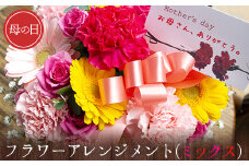 母の日 ギフト 母の日 フラワーアレンジメント (ミックス) 花 フローリスト プレゼント 贈答 内閣総理大臣賞 受賞歴多数 椿原園 【北海道・沖縄・その他離島 配送不可】《2026年5月上旬-5月末頃出荷》