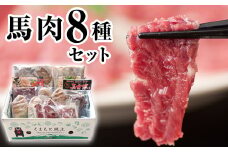 純国産馬肉8種セット 計2200g 熊本肥育 2年連続農林水産大臣賞受賞 送料無料 馬刺し 馬肉 馬スジ ホルモン 燻製 霜降り ハンバーグ 熊本県荒尾市《60日以内に出荷予定(土日祝除く)》
