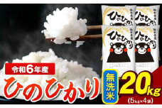令和6年産 ひのひかり 無洗米 20kg 《7-14営業日以内に出荷予定(土日祝除く)》 5kg×4袋 熊本県産（荒尾市産含む） 米 精米 ひの