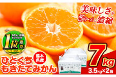 【2025年先行予約】訳あり みかん ひとくちもぎたてみかん 約 7kg (3.5kg×2箱) S-3Sサイズ 訳あり ご家庭用 熊本県産 （荒尾市産含む） 期間限定 フルーツ 果物 旬 冬 柑橘 小玉 みかん《2025年10月中旬-12月末頃出荷》