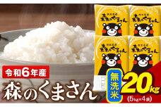 令和6年産  無洗米  森のくまさん 20kg 5kg × 4袋  熊本県産 単一原料米 森くま《7-14営業日以内に出荷予定(土日祝除く)》送料無料