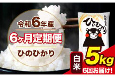 令和6年産 【6ヶ月定期便】 ひのひかり 白米 5kg 5kg×1袋 計6回お届け 熊本県産 こめ コメ 白米 精米 荒尾市 ひの 米 定期 《お申込み月の翌月から出荷開始》